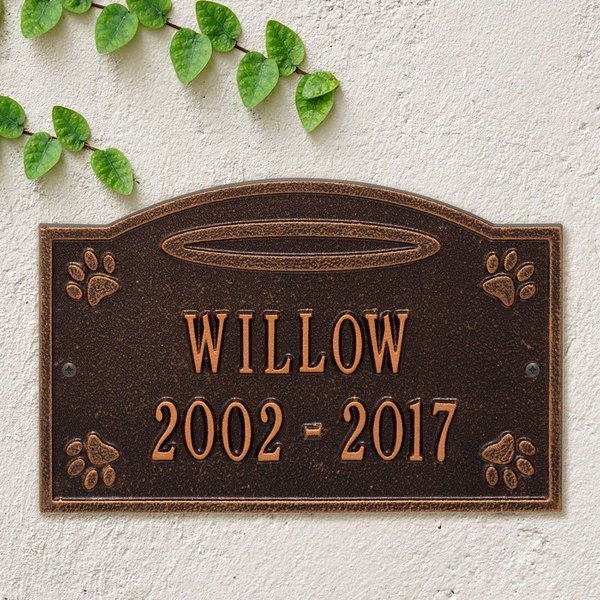 Angel In Heaven Pet Copper Dedication Plaque